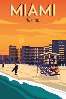 François Beutier, Miami vintage travel wall art