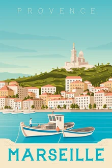 Photo art by François Beutier: nostalgic travel view of Marseille