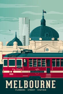 Photo art by François Beutier: vintage travel theme of Melbourne