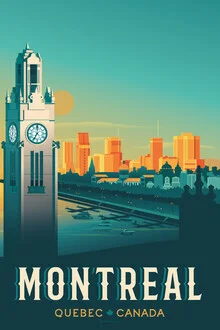 Illustration by François Beutier: Vintage depiction of Montreal