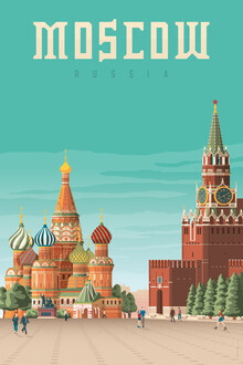 François Beutier, Moscow vintage travel wall art