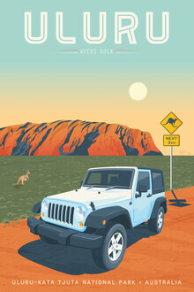 François Beutier, Uluru vintage travel wall art