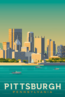 François Beutier, Pittsburgh vintage travel wall art