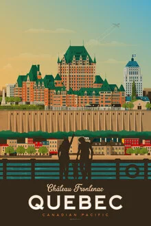 Photo art by François Beutier: nostalgic depiction of Quebec in a retro postcard style