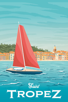 François Beutier, Saint Tropez vintage travel wall art