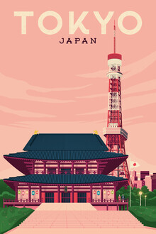 François Beutier, Tokyo vintage travel wall art