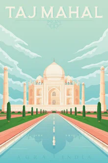 Photo art by François Beutier: nostalgic image of the Taj Mahal in soft colors.