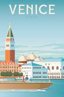 François Beutier, Venice Vintage Travel Wandbild (Italien, Europa)
