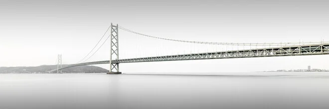Photo art by Ronny Behnert: Akashi-Kaikyo Bridge over calm waters