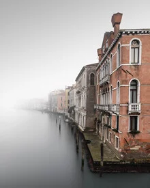 Beautiful photo art by Ronny Behnert: Venice in fog along the Grand Canal
