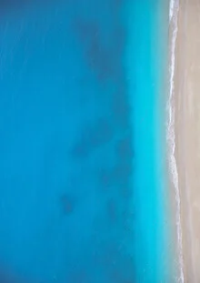 Photo art: calm aerial view of the Ionian Sea and the beach