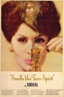 Illustration by David Redon: Retro-inspired advertisement for a perfume