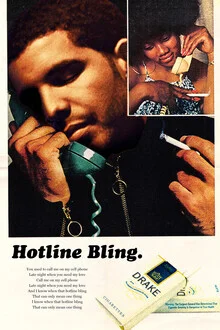 Illustration by David Redon: retro telephone with cigarette motif