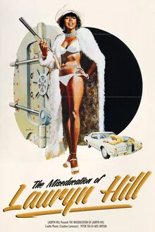 Wall art by David Redon: illustrated representation of Miseducation and pop culture.