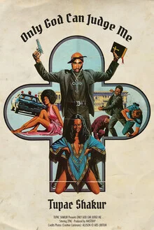 Wall art by David Redon: stylish illustration with retro movie poster aesthetics