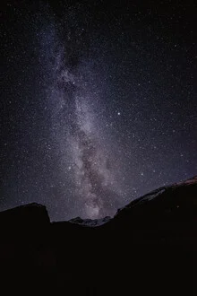Photo art by Felix Baab: Milky Way over Geirangerfjord on a clear night