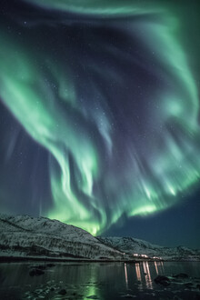 Sebastian Worm, Polarlicht am Fjord