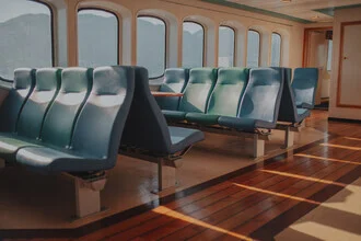 Photo art by Fabian Hönig: abandoned ferry in Norway, conveying a melancholic mood.