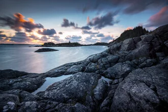 Photo art by Felix Baab: sunset by the sea near Bergen, Norway