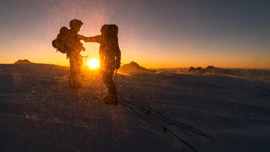 Photo art by Clemens Bartl: gentle sunrise over the Swiss Alps