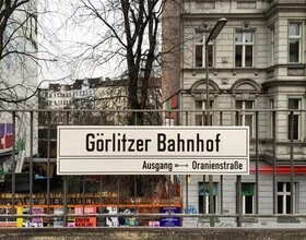 Photo art by Claudio Galamini: U-Bahn station Görlitzer Bahnhof in an urban setting