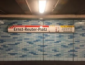 Photo art by Claudio Galamini: U-Bahn station Ernst-Reuter-Platz in Berlin