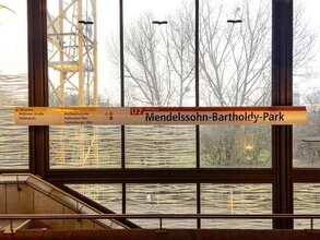 Photo art by Claudio Galamini: view of the Mendelssohn-Bartoldy-Park subway station