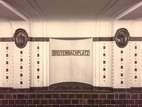 Charming Breitenbachplatz subway station in Berlin, calm and welcoming.