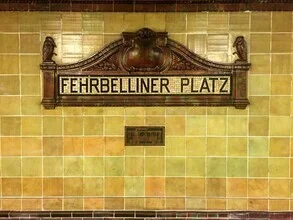 Photo art by Claudio Galamini: tranquil scene of Fehrbelliner Platz subway station