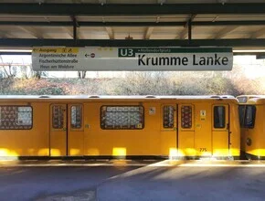 Photo art by Claudio Galamini: calm U-Bahn station Krumme Lanke scene