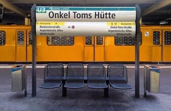 Photo art by Claudio Galamini: Onkel Tom's Hut subway station in soft colors