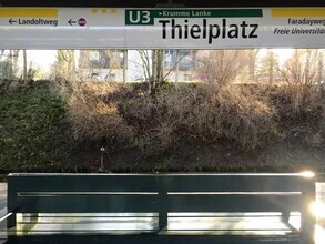 Photo art by Claudio Galamini: Thielplatz subway station in a calm atmosphere