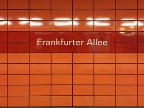 Photo art by Claudio Galamini: Frankfurter Allee subway station in a calm atmosphere