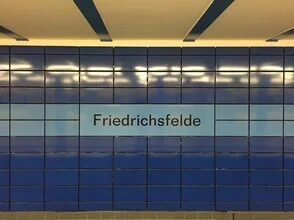 Photo art by Claudio Galamini: Friedrichsfelde subway station in a calm, urban setting