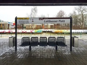 Photo art by Claudio Galamini: quiet atmosphere of Cottbusser Platz subway station