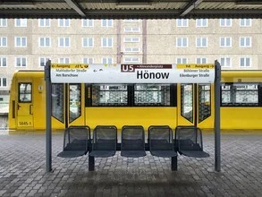 Photo art by Claudio Galamini: calm scene of Hönow subway station