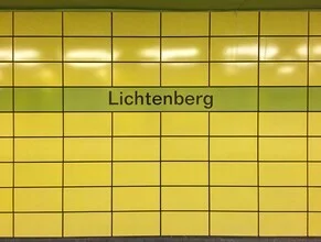 Photo art: U-Bahn station Lichtenberg with a calm urban atmosphere