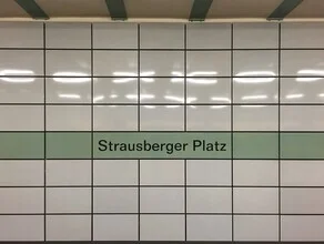 Photo art by Claudio Galamini: Subway station Strausberger Platz in a calm setting