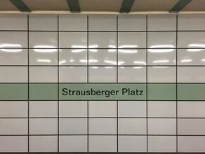 Photo art by Claudio Galamini: subway station at Strausberger Platz in Berlin