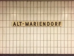 Photo art by Claudio Galamini: U-Bahn station Alt-Mariendorf in a calm mood.