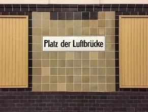 Photo art by Claudio Galamini: subway station Platz der Luftbrücke with calm atmosphere