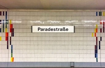 Photo art by Claudio Galamini: subway station Paradestraße in calm colors