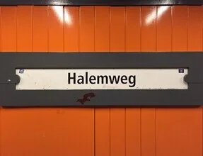Photo art by Claudio Galamini: Halemweg subway station with a calm atmosphere