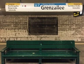 Photo art by Claudio Galamini: Grenzallee subway station with a calm atmosphere
