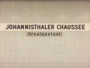 Photo art by Claudio Galamini: subway station Johannisthaler Chaussee in a calm atmosphere