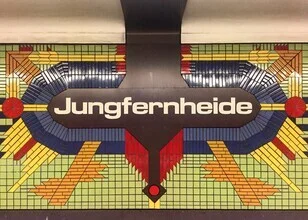 Photo art by Claudio Galamini: vibrant subway station in Berlin