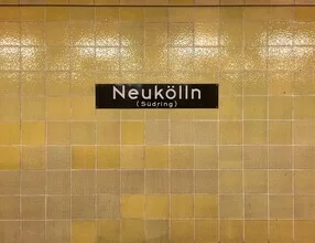 Photo art by Claudio Galamini: subway station in Neukölln, calm atmosphere