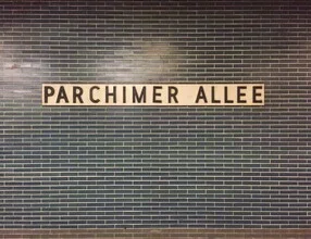 Photo art by Claudio Galamini: subway station Parchimer Allee, calm atmosphere