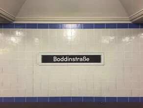 Photo art by Claudio Galamini: subway view of Boddinstraße station in Berlin