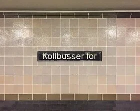Photo art by Claudio Galamini: Kottbusser Tor, a busy subway station in Berlin.